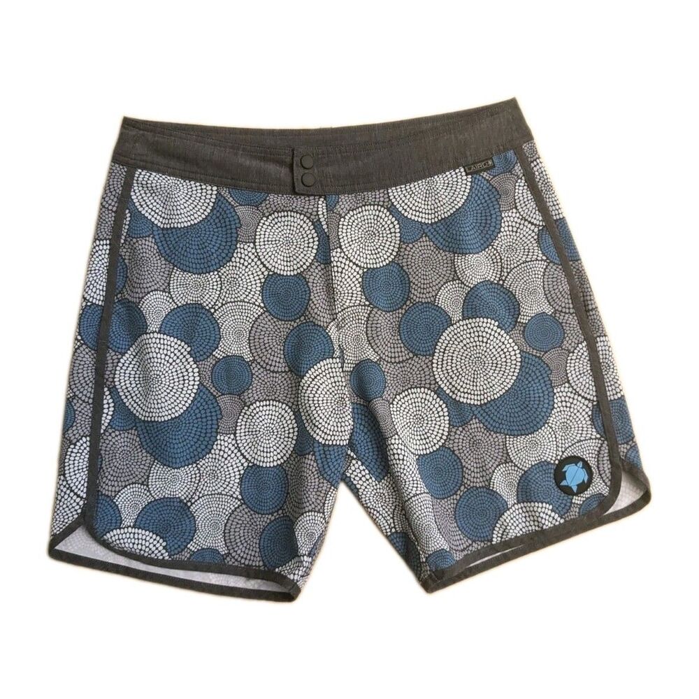 Laird Classic Boarshort Limited Edition Swim Trunks Men 32 Swimwear Swirl Gray